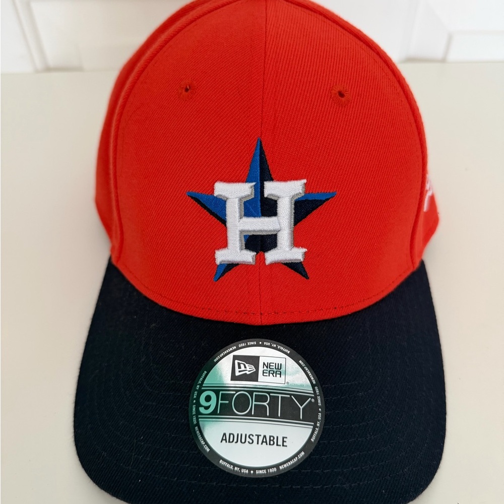 MLB Houston Astros Baseball Hat Cap New Era 59Fifty Adjustable Blue/Orange‎ NWT